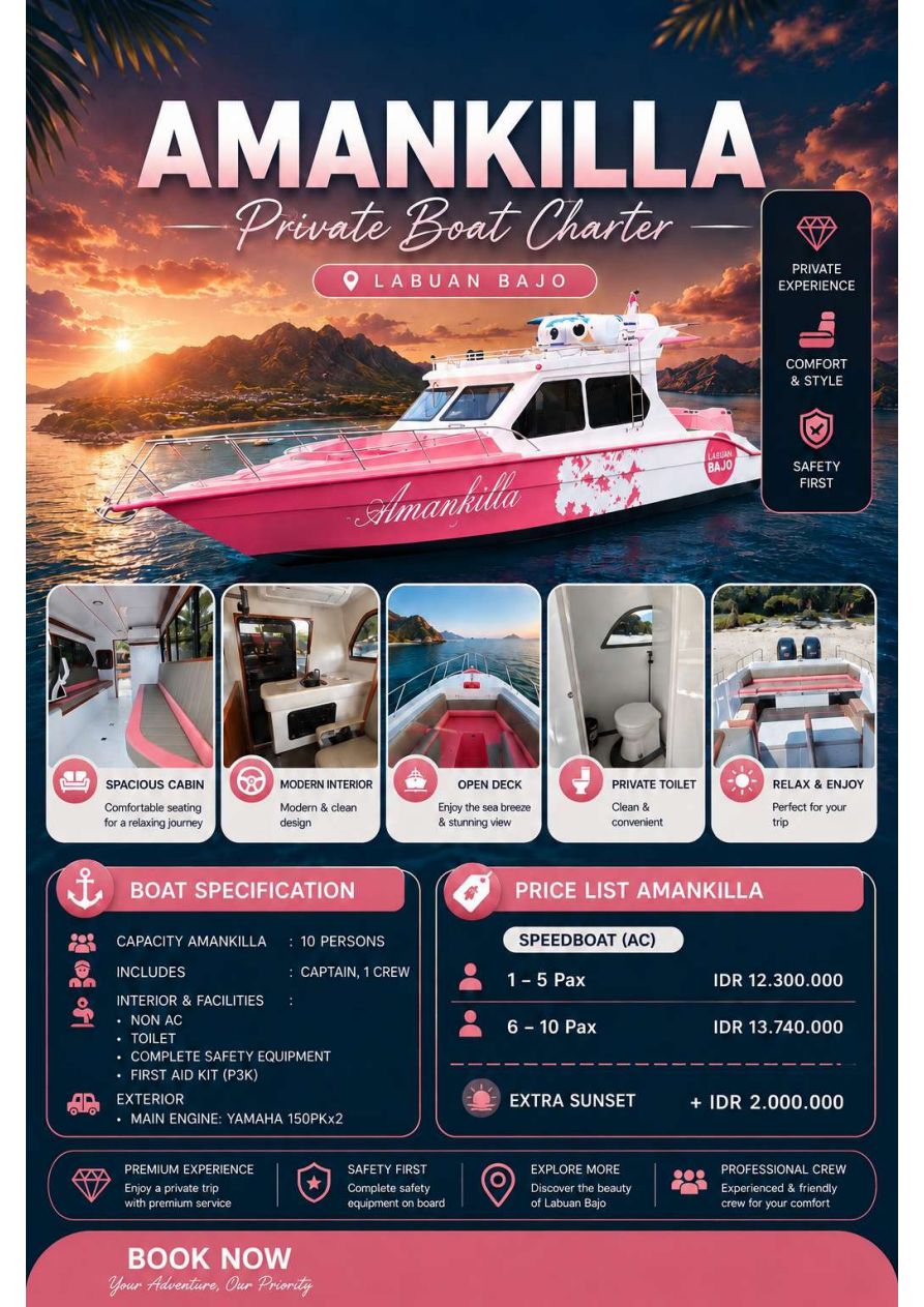 Amankilla flyer — specs and charter prices