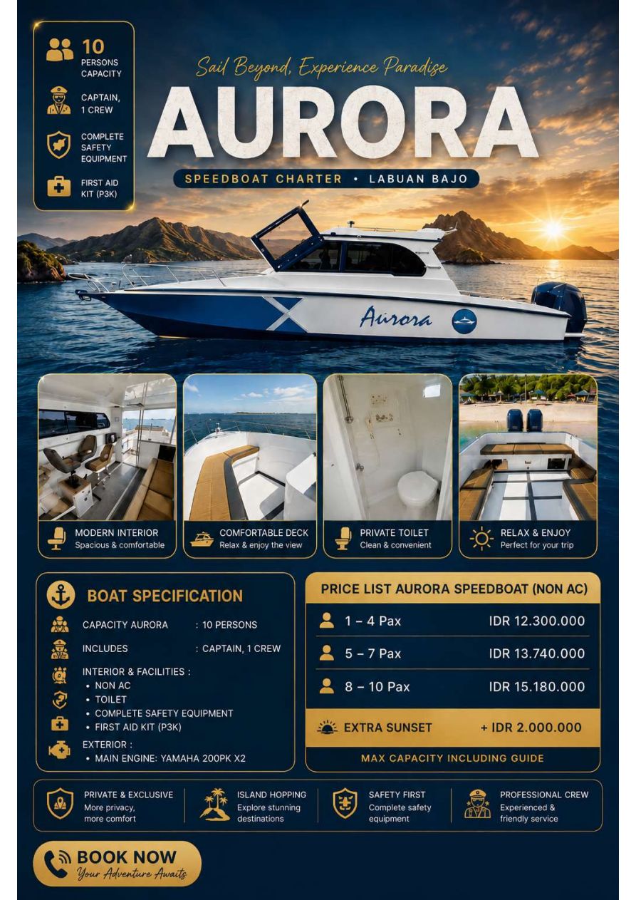 Flyer Aurora — spesifikasi dan harga charter