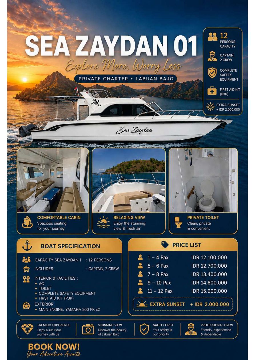 Sea Zaydan 01 flyer — specs and charter prices