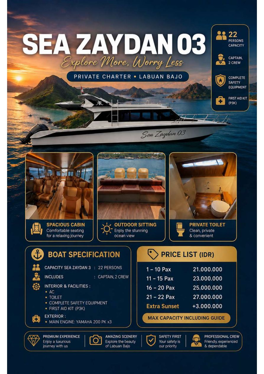 Sea Zaydan 03 flyer — specs and charter prices