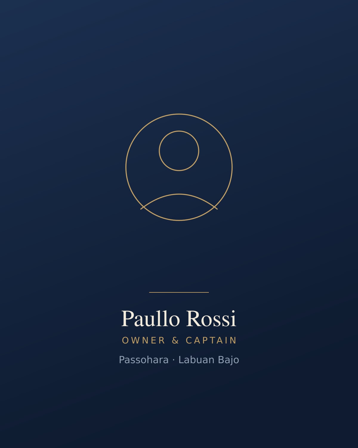 Paullo Rossi, pemilik & kapten Bajo Speed Boat